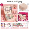 图片 72pcs Charm Bracelet Jewelry Making Kit - Elegant Party DIY Craft Set with Purple Themed Beads- All Seasons Festive Gift for Daily and Celebration Occasions Birthday, Halloween, Christmas