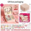 图片 72pcs Fashion Charm Jewelry Colorful Bracelet Making Kit - DIY Craft Beading Set,Gift box packaging, Creative Art and Craft Gift for Birthday, Halloween, Christmas,Party Gift Pack